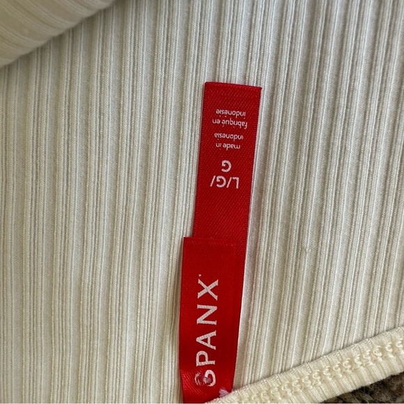 Spanx NEW Ribbed One Shoulder Top Women’s Large Ivory White Sexy Datenight - Picture 7 of 8